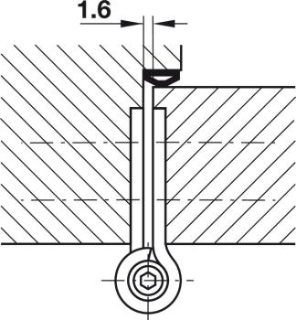 Preview: Federband für ungefälzte Innentüren bis 60 kg, Startec verchromt matt 40mm